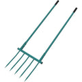 5 Tines 20 in Wide Heavy Duty Pitch Fork for Gardening Spading, Ergonomic Stainless Steel Digging Fork, 55 inch Heigh Handled Broad Fork Garden Tool Claw Weeder Soil Tiller Cultivator Aerate Clay Soil
