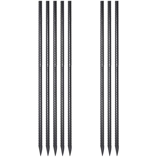 36" Rebar Stakes 8/16-Pack | 1/2" Diameter Heavy Duty Spikes for Concrete Forms