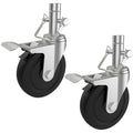 Dual-Locking Scaffold Wheels: 5" Heavy-Duty Set for Secure Mobility & 400lb Total Capacity