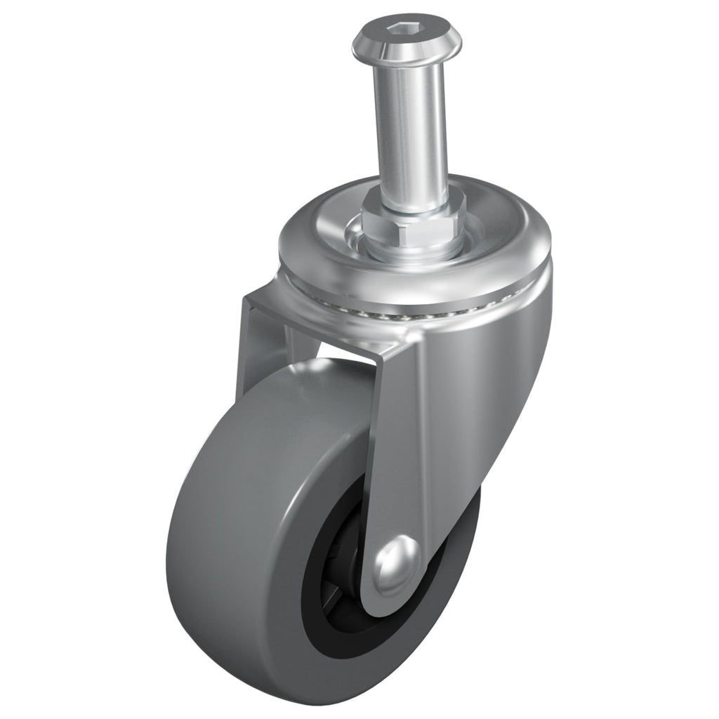 Caster Replacement Kit for Mechanic Stools & Workshop Creepers - 6-Pack of 2" Heavy-Duty Wheels with M8x20mm Stem