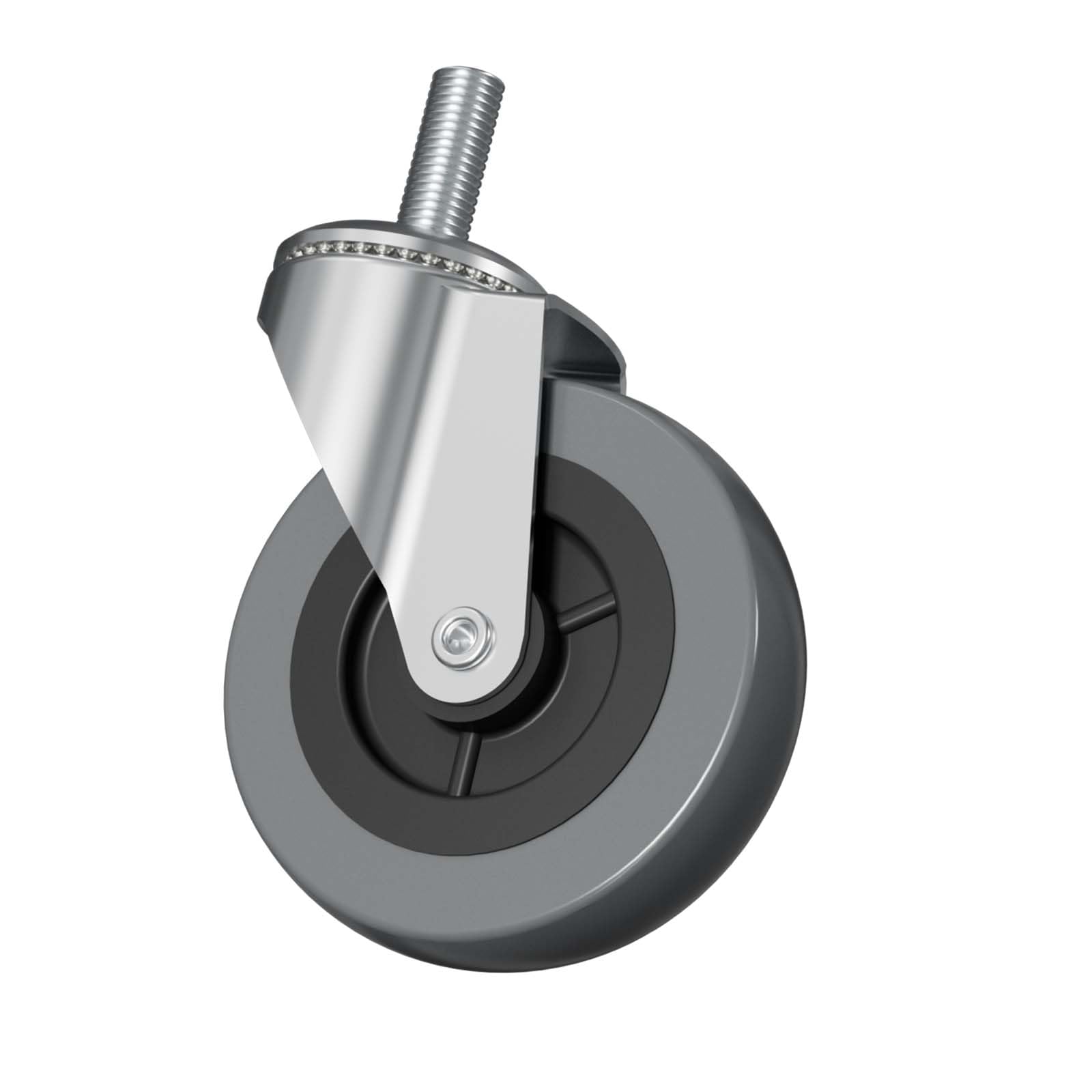 3" Swivel Caster Wheels (6-Pack) - Replacement M10x1 Metric Threaded Stem Casters for Creeper Service Carts, Shop Stools, Workbenches & Post Mounts