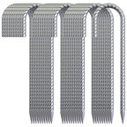 close-up of galvanized spiral stake