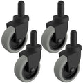 3 Inch Mop Bucket Replacement Casters Set of 4 Heavy Duty Non-Marking TPR Caster Wheels No Brake for Rubbermaid Mop Models 7570-l2,7571,7580,7581 Wavebrake(Black)