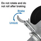 Secure & Mobile Workspace Solution: Set of 2/4 Heavy-Duty 5" Casters with Dual Locks for Scaffolds, Workbenches & More |440 lbs Per Capacity