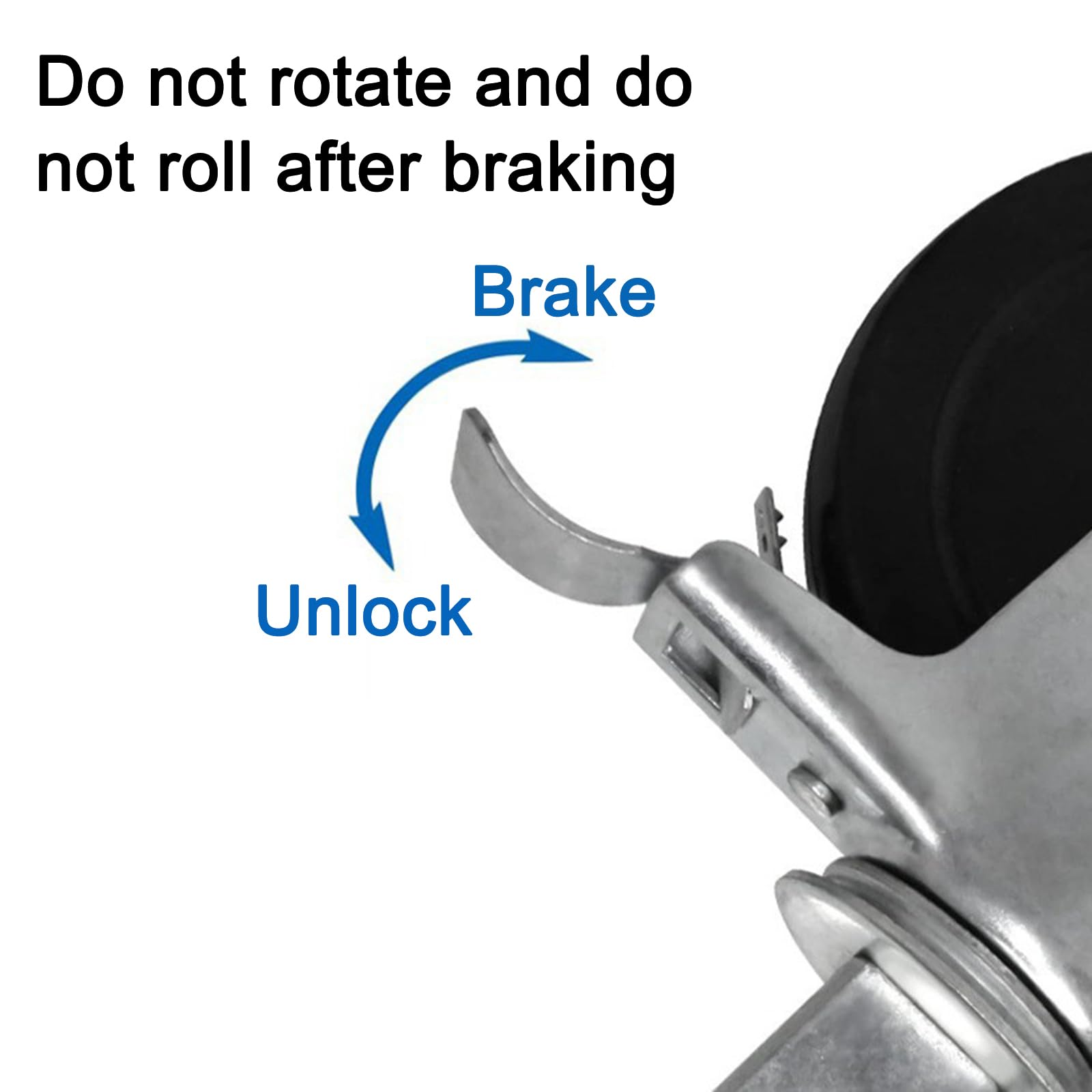 Secure & Mobile Workspace Solution: Set of 2/4 Heavy-Duty 5" Casters with Dual Locks for Scaffolds, Workbenches & More |440 lbs Per Capacity