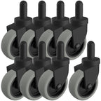 3 Inch Mop Bucket Replacement Casters Set of 4 Heavy Duty Non-Marking TPR Caster Wheels No Brake for Rubbermaid Mop Models 7570-l2,7571,7580,7581 Wavebrake(Black)