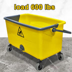 3 Inch Mop Bucket Replacement Casters Set of 4 Heavy Duty Non-Marking TPR Caster Wheels No Brake for Rubbermaid Mop Models 7570-l2,7571,7580,7581 Wavebrake(Black)