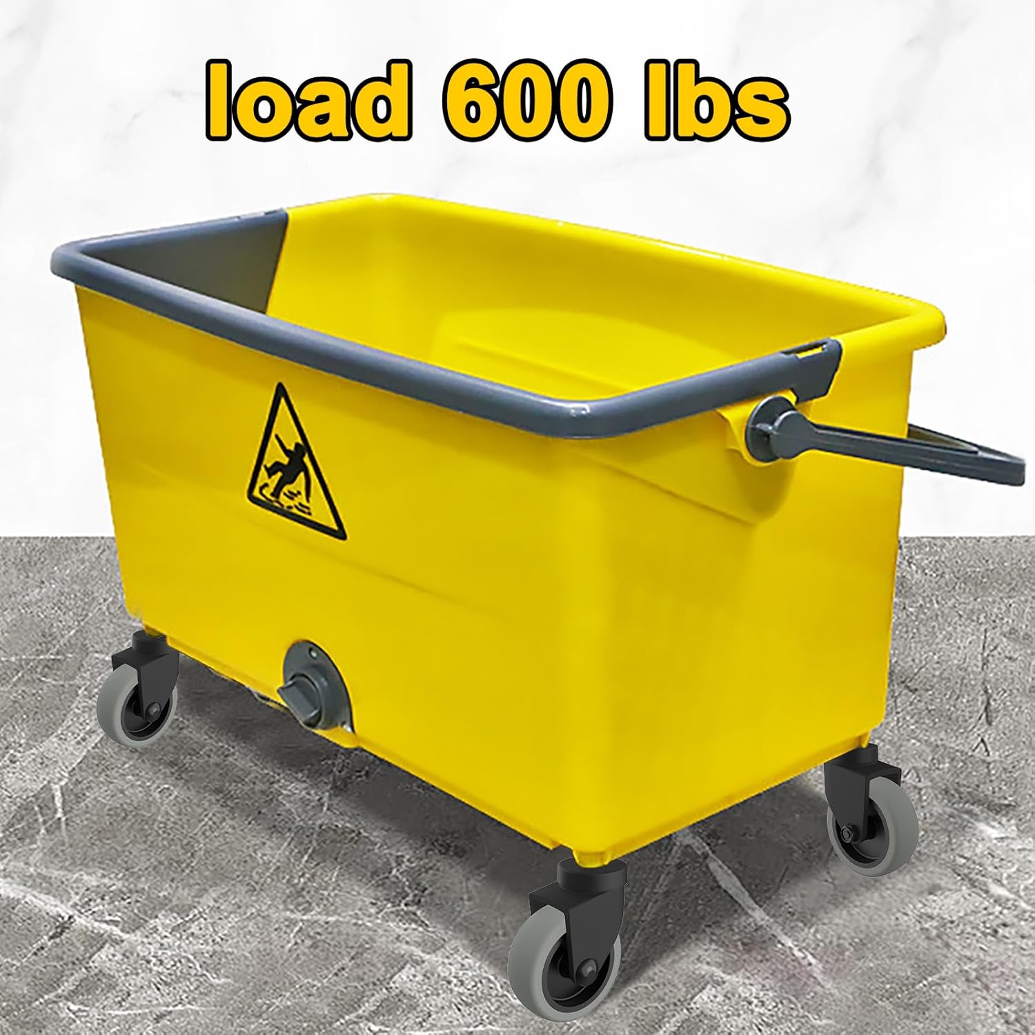 3 Inch Mop Bucket Replacement Casters Set of 4 Heavy Duty Non-Marking TPR Caster Wheels No Brake for Rubbermaid Mop Models 7570-l2,7571,7580,7581 Wavebrake(Black)