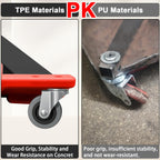 6-Pack Heavy Duty 2.5" Creeper Wheels with M8/M10 Threaded Stem