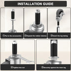 Universal Expanding Casters with Locking Brake (4-Pack) - Fits 3/4" & 7/8" Round Tubes for Metro Shelving, Carts & Furniture Legs