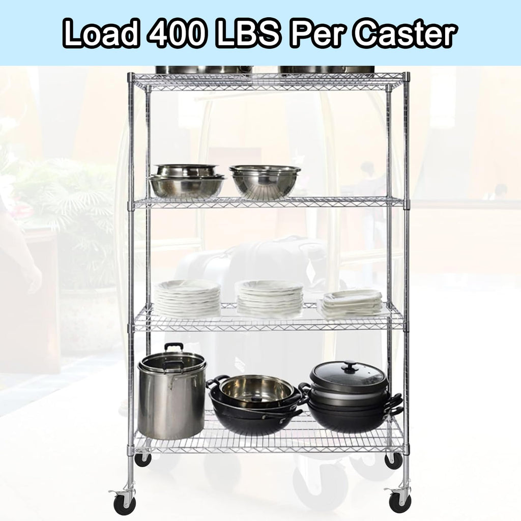 Dual-Locking Scaffold Wheels: 5" Heavy-Duty Set for Secure Mobility & 400lb Total Capacity