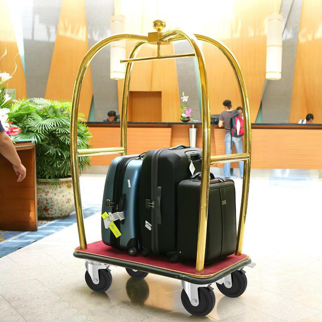 Dual-Locking Scaffold Wheels: 5" Heavy-Duty Set for Secure Mobility & 400lb Total Capacity