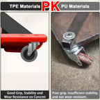 3" Swivel Caster Wheels (6-Pack) - Replacement M10x1 Metric Threaded Stem Casters for Creeper Service Carts, Shop Stools, Workbenches & Post Mounts