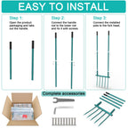 5 Tines 20 in Wide Heavy Duty Pitch Fork for Gardening Spading, Ergonomic Stainless Steel Digging Fork, 55 inch Heigh Handled Broad Fork Garden Tool Claw Weeder Soil Tiller Cultivator Aerate Clay Soil