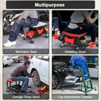 Ultimate Upgrade: 4" Rolling Caster Set with Locking Brake | 700LB Capacity for Garage Stools
