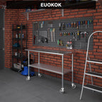 Universal Expanding Casters with Locking Brake (4-Pack) - Fits 3/4" & 7/8" Round Tubes for Metro Shelving, Carts & Furniture Legs