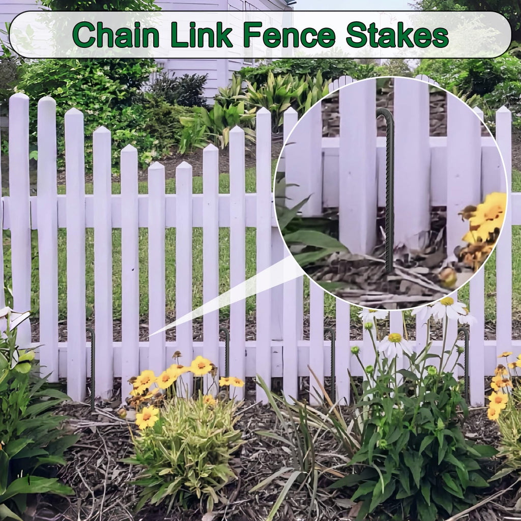 Maximum Security Ground Anchors:  16" J-Hook Rebar Stakes for Unshakable Fence, Canopy & Trampoline Setup