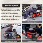 3" Swivel Caster Wheels (6-Pack) - Replacement M10x1 Metric Threaded Stem Casters for Creeper Service Carts, Shop Stools, Workbenches & Post Mounts