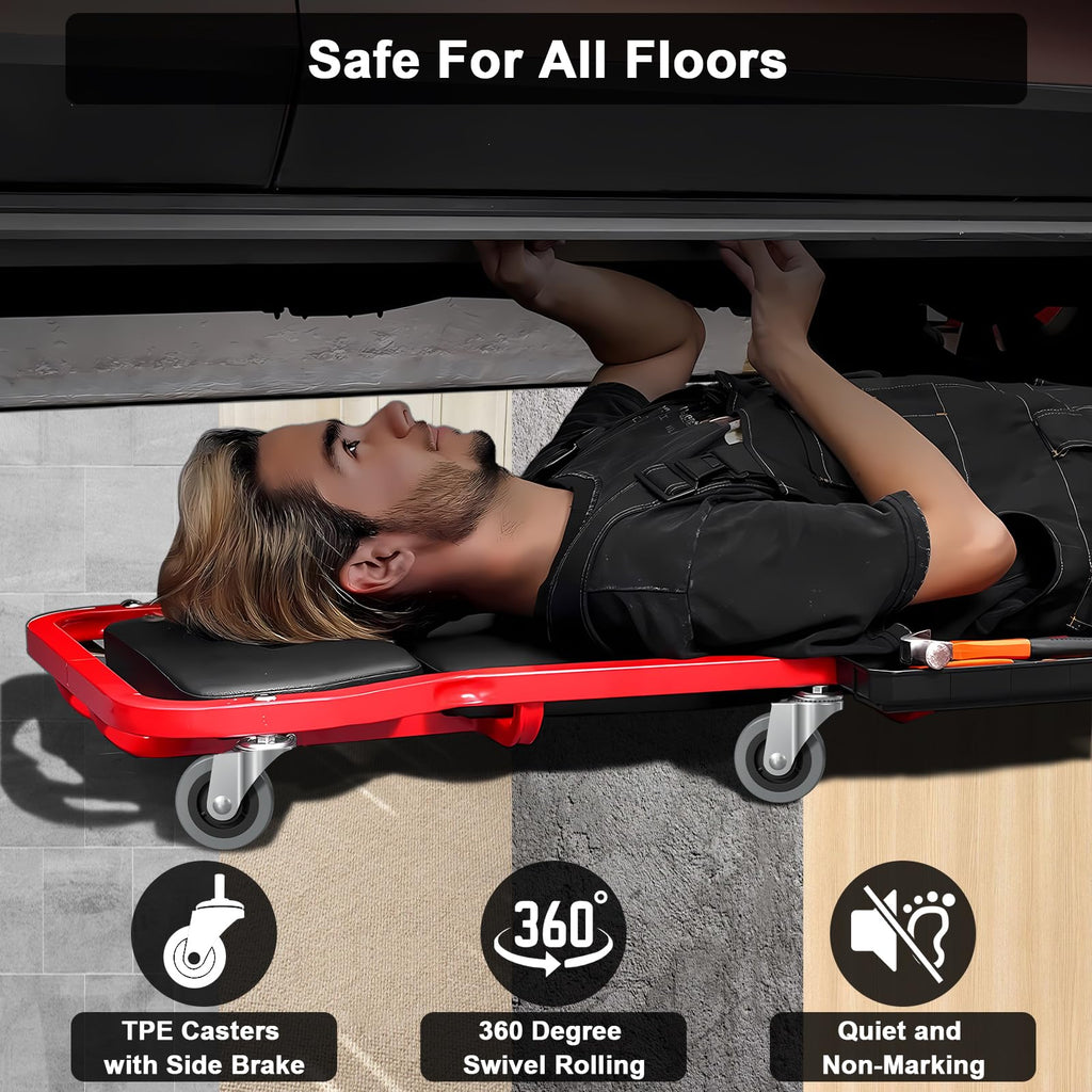 6-Pack Heavy Duty 2.5" Creeper Wheels with M8/M10 Threaded Stem