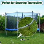 J Hook Rebar Stakes - 36 Inch, 3/8 Inch Diameter Steel Tent Stakes - Heavy Duty Chain Link Fence & Trampoline Stakes with Chisel Point End - Black (16 Pcs)